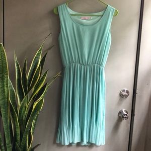 Mint green crepe dress